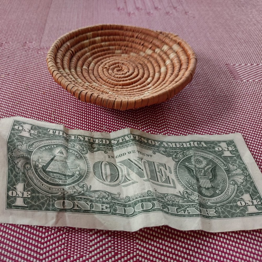 Small Vintage Woven Dish